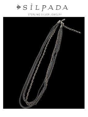Silpada Sterling Silver Four Strand Multi-Chain Necklace with Extender